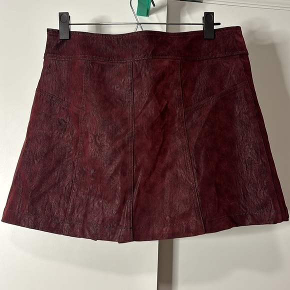 Free People Ari Wrap Skirt Wine size 12 NWT - Picture 7 of 8